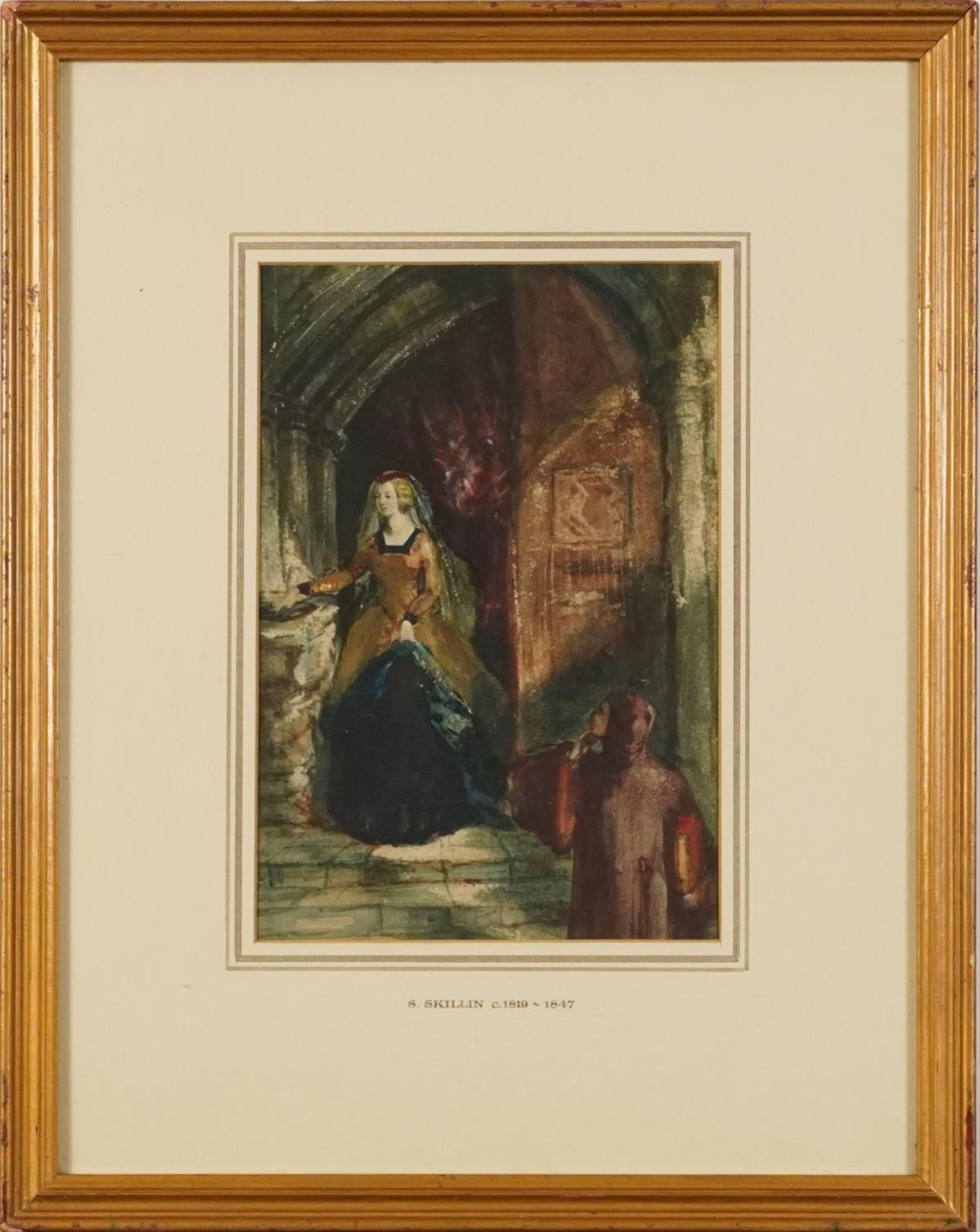 Samuel Skillen - Lady in a chapel, 19th century Irish watercolour, Cynthia O'Connor & Company - Image 4 of 10