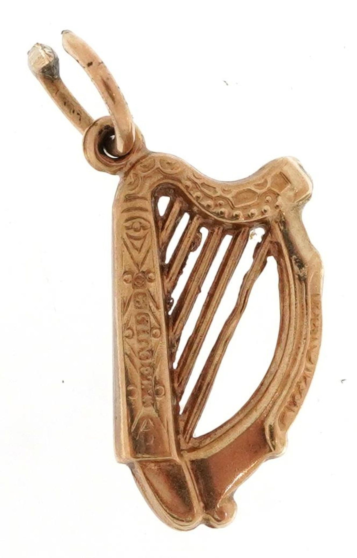9ct gold harp charm, 1.8cm high, 0.5g - Bild 2 aus 3