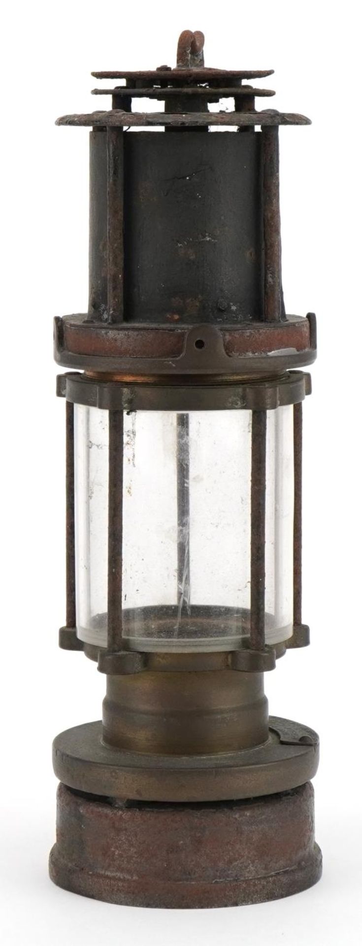 Early 20th century miner's lamp impressed 255, 28cm high - Bild 2 aus 8