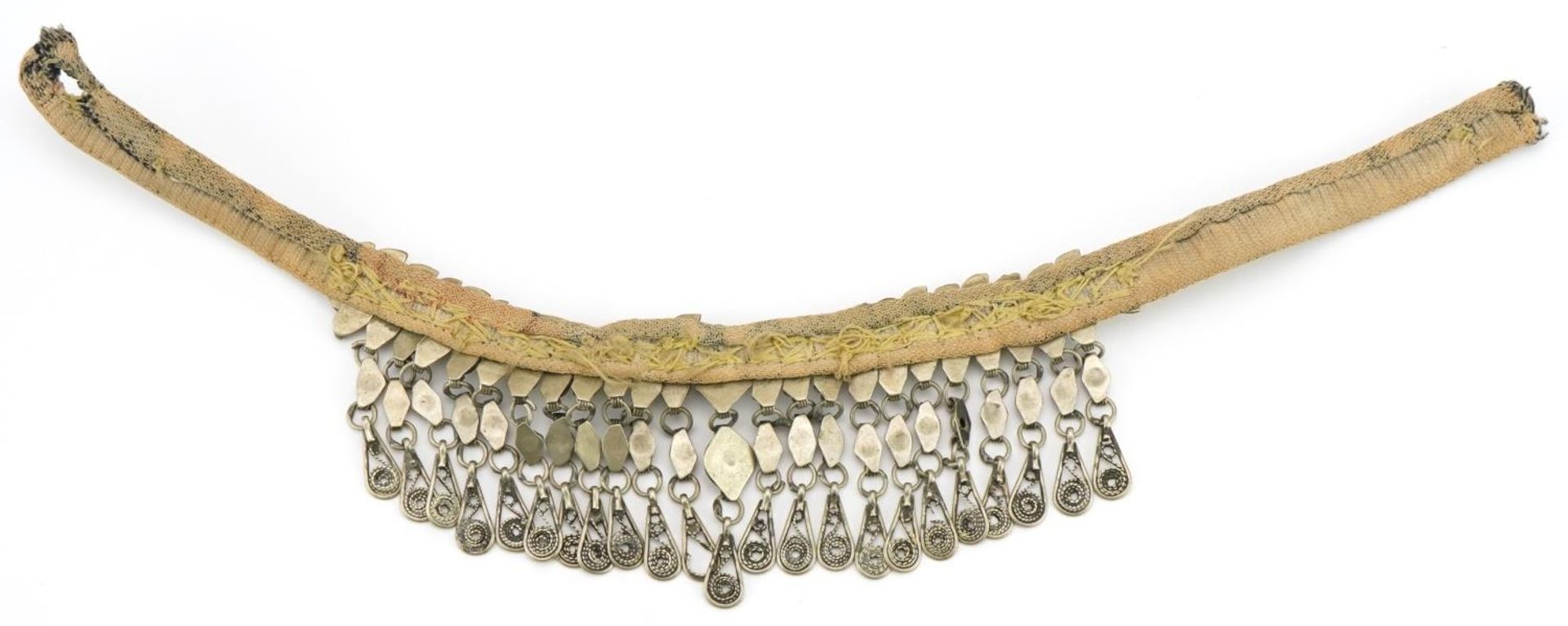 Turkish Ottoman white metal necklace, 33.5cm in length - Image 5 of 6