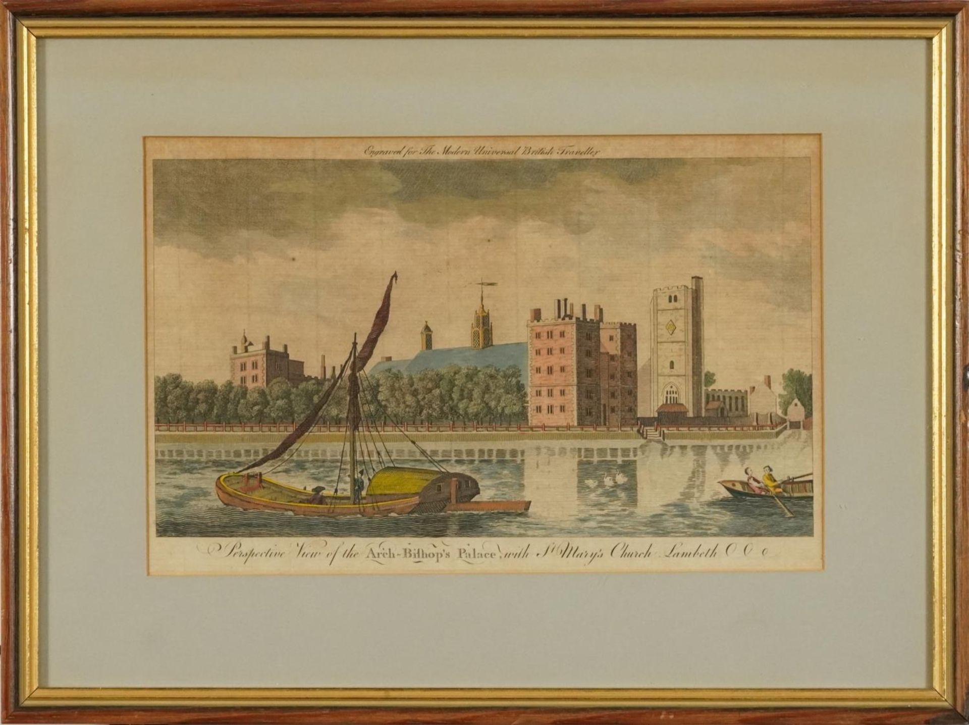 View of The Archbishop's Palace, Lambeth and Stairs at York Buildings, Westminster Bridge, pair of - Image 7 of 9