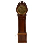Scottish mahogany longcase clock with brass dial inscribed Grant, Stirling with Roman numerals,