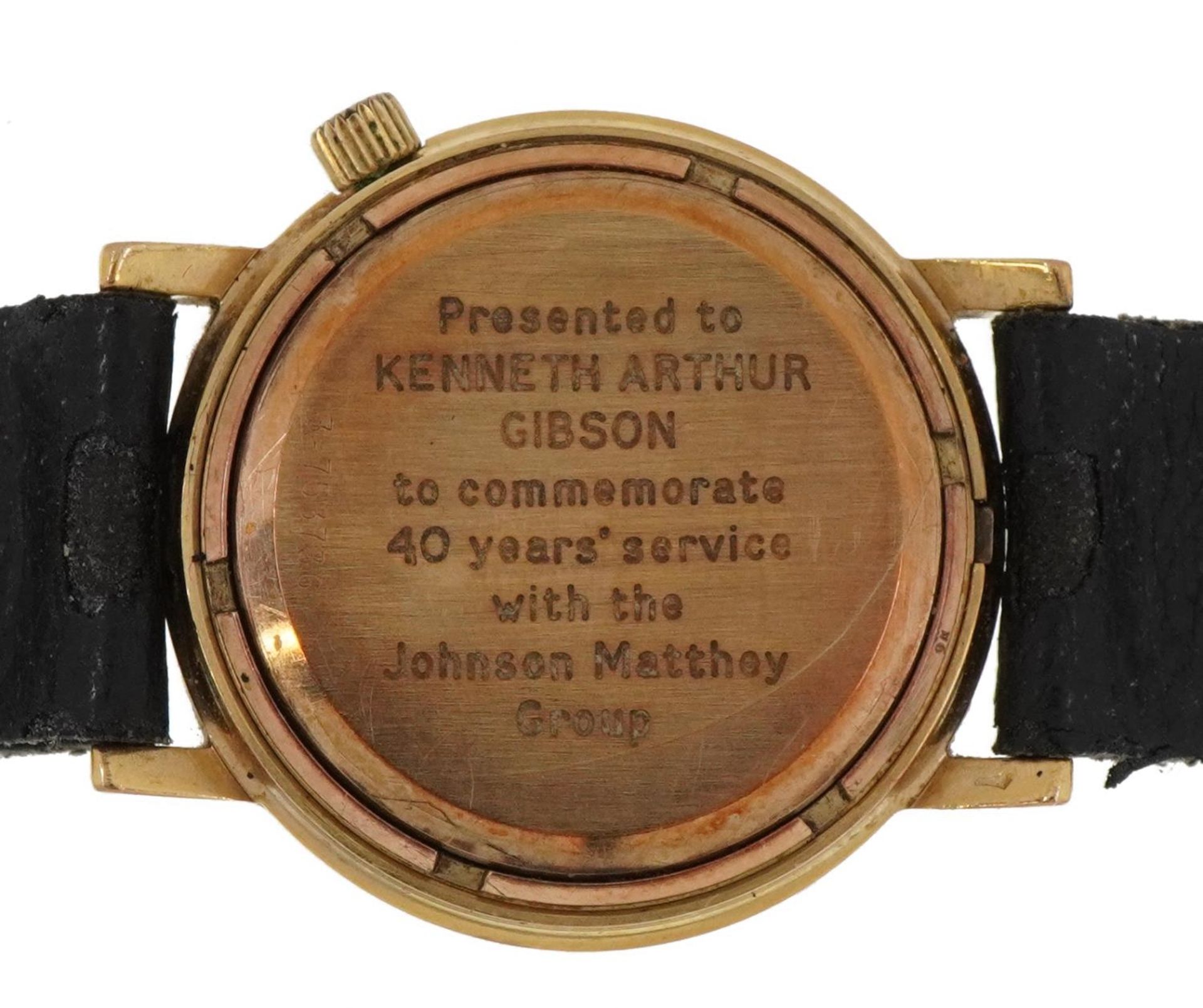 Bulova, gentlemen's gold Bulova Accutron wristwatch with date aperture housed in a Garrard & Co box, - Image 3 of 6