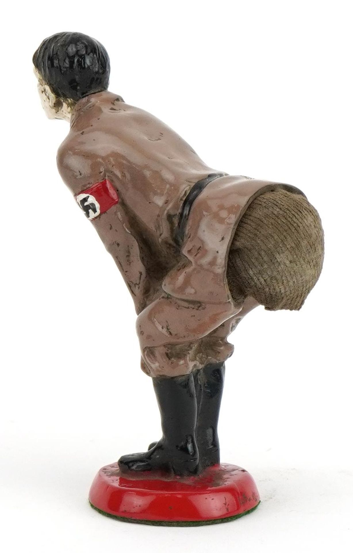 Military interest novelty pin cushion in the form of Adolf Hitler, 11cm high - Image 2 of 3