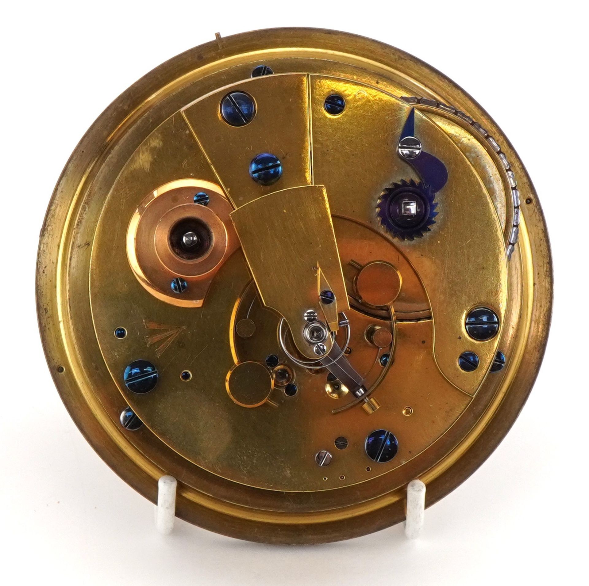 Dent of London, 19th century military issue brass marine chronometer with silvered dial having Roman - Image 10 of 24