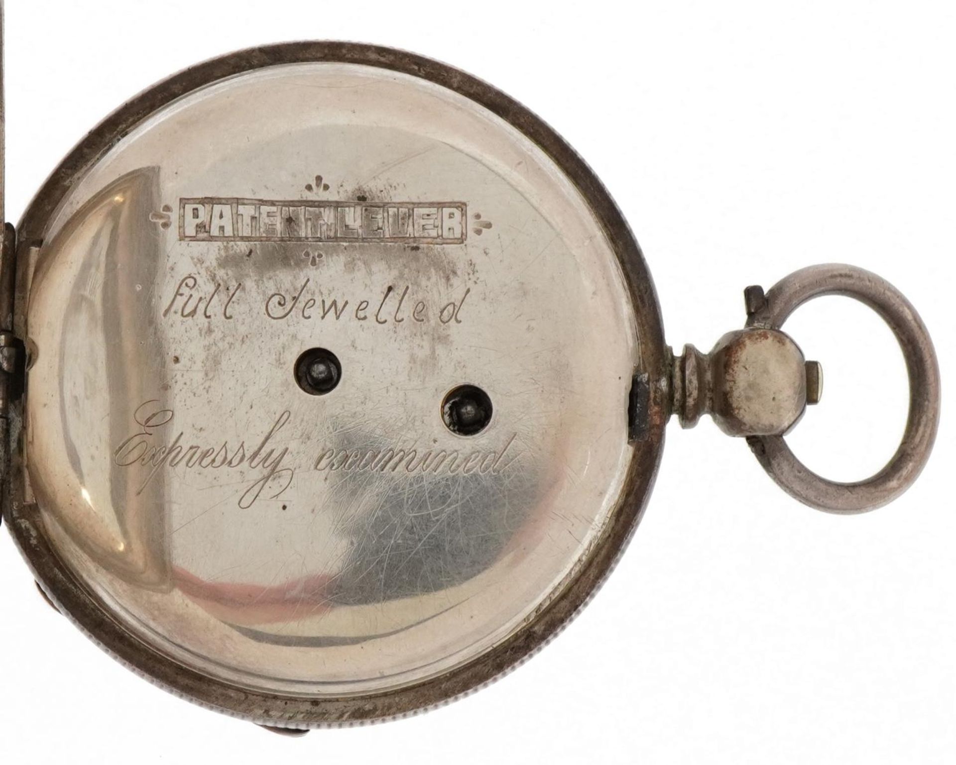 Two Victorian and later gentlemen's silver pocket watches with enamelled dials, one Birmingham 1883, - Image 4 of 5
