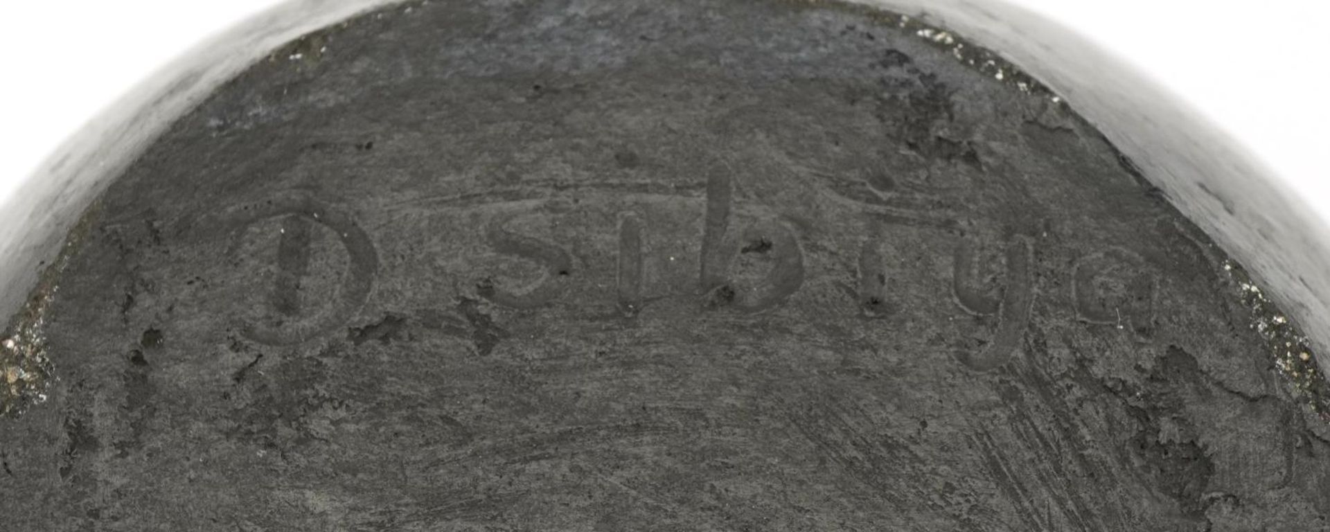 Native American pottery vase incised with a geometric design, inscribed D Sibiya to the base, 12cm - Image 4 of 4