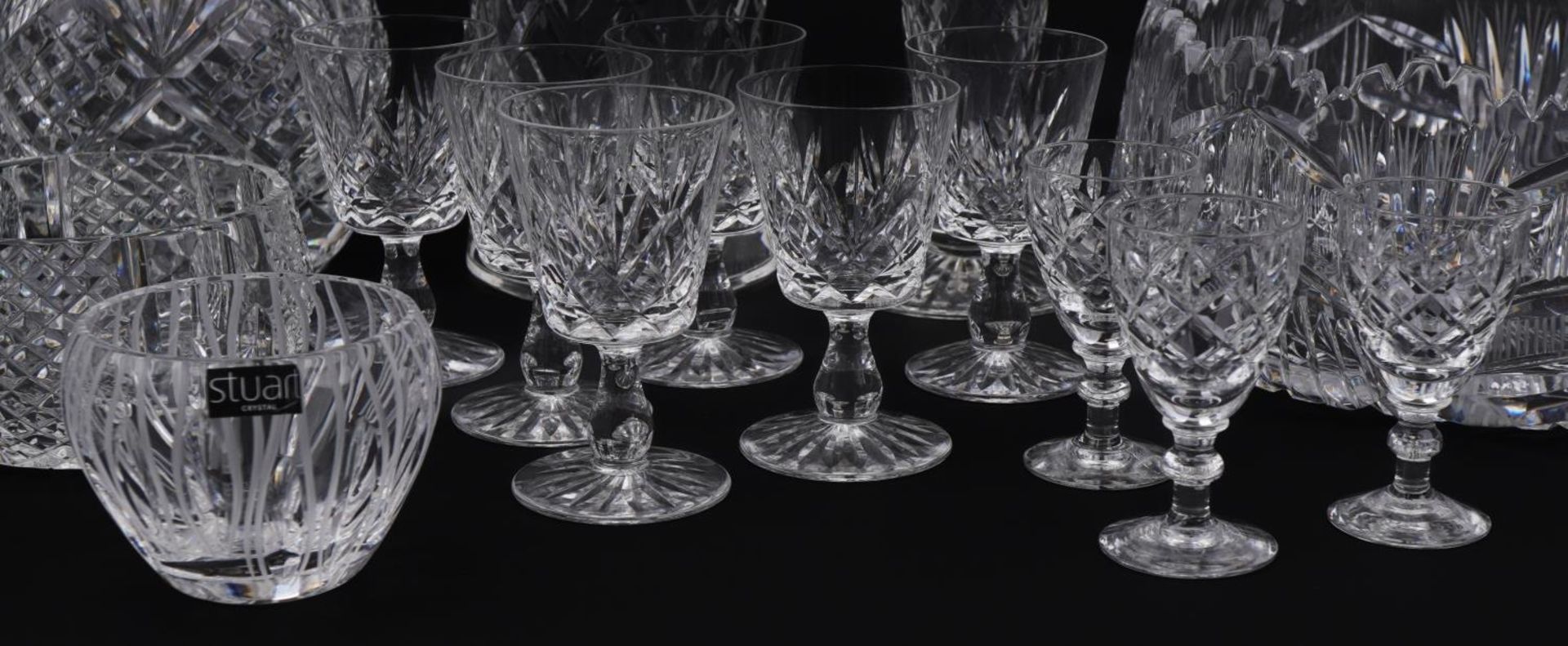 Collection of cut crystal and glassware including Webb Corbet and Stuart, the largest 32.5cm high - Image 5 of 5