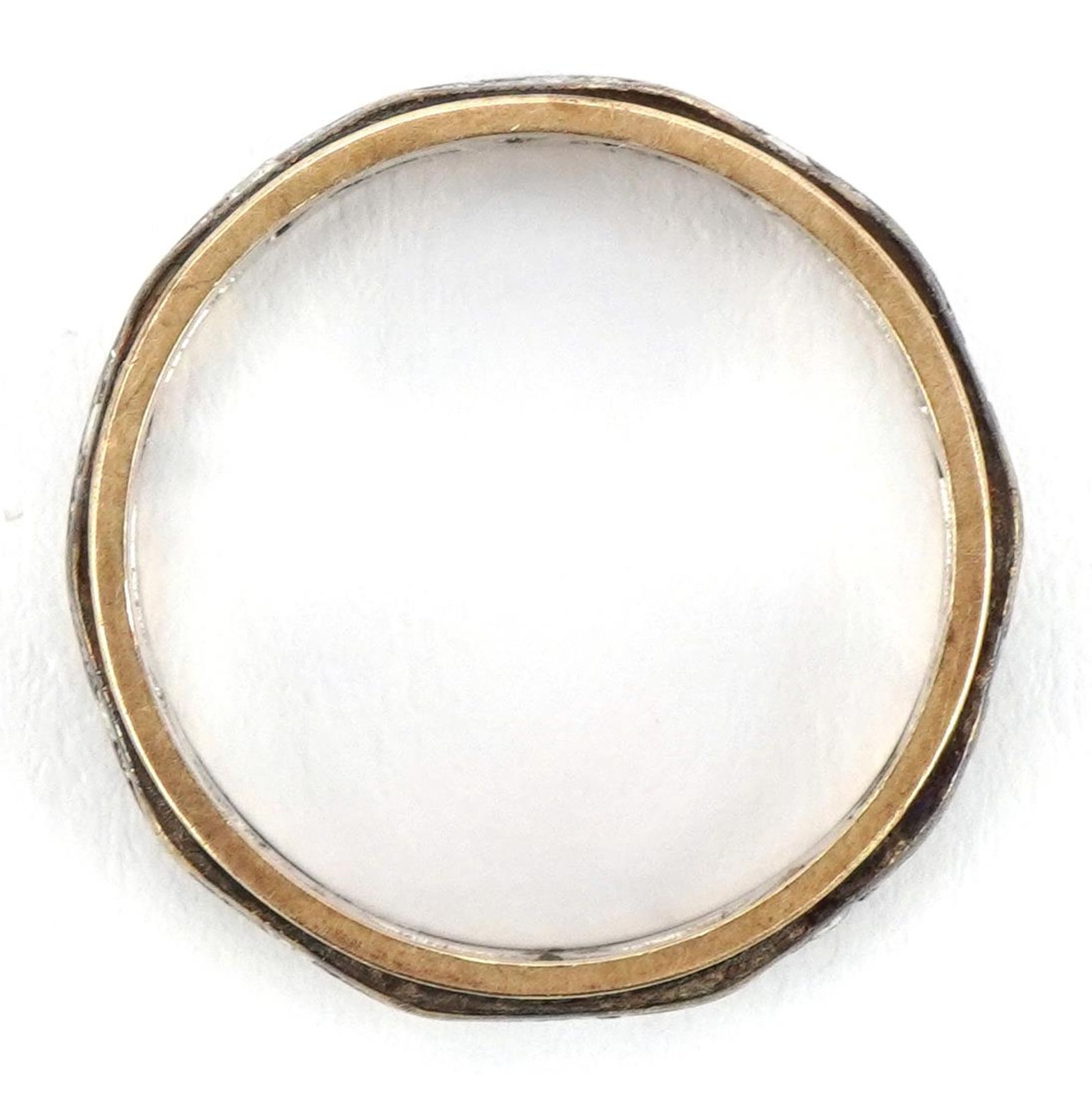 9ct gold clear stone eternity ring, size Q, 4.0g - Bild 3 aus 3
