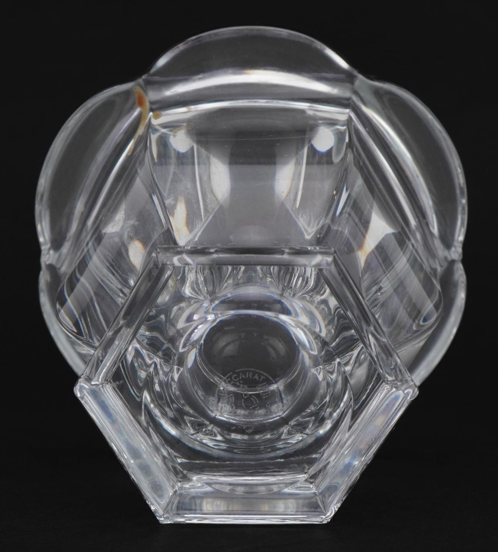 Baccarat, French crystal sauce lidded preserve pot with spoon, 11.5cm high - Image 5 of 8