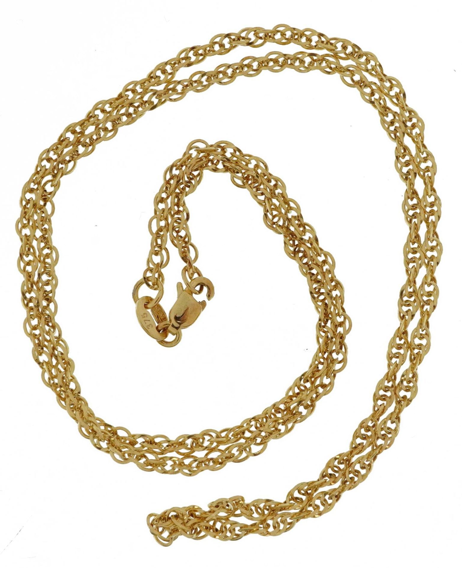 9ct gold necklace, 45cm in length, 1.8g - Image 2 of 2