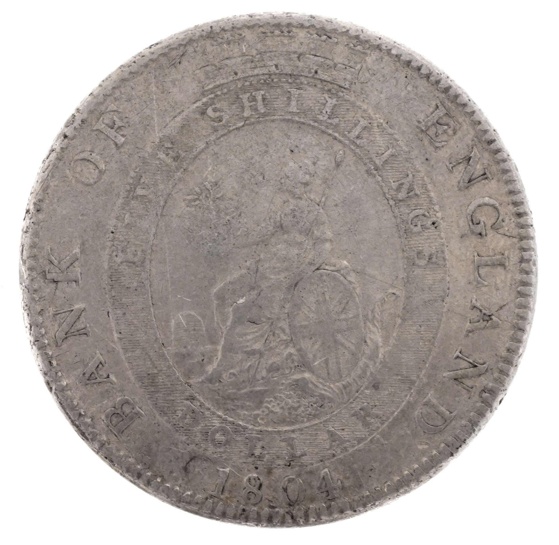 George II 1804 Bank of England five shillings dollar