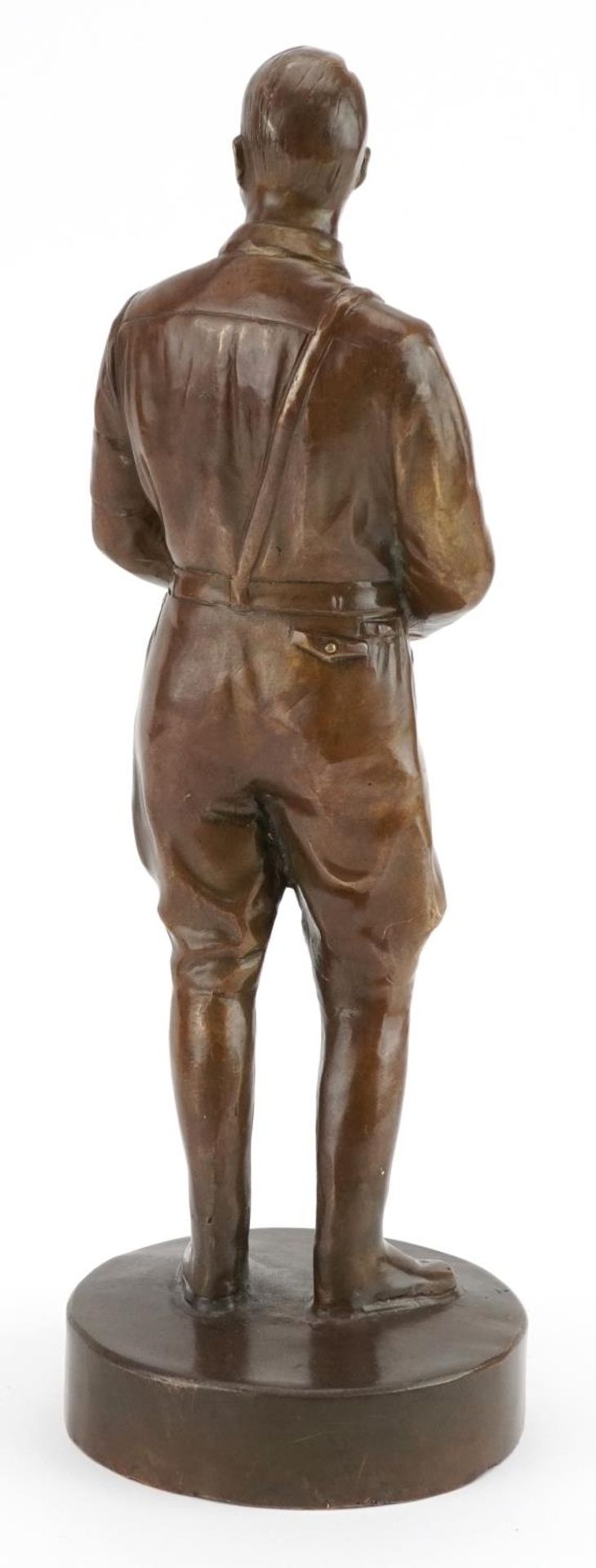 Patinated bronze desk sculpture of Adolf Hitler, 28cm high - Image 2 of 3