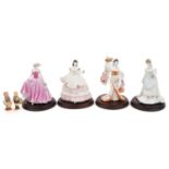 Six Royal Worcester, Coalport and Hummel figures including Olivia limited edition 5783 and A Royal