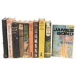 Ten James Bond and related books including The Diamond Smugglers by Ian Fleming, The Spy Who Came in