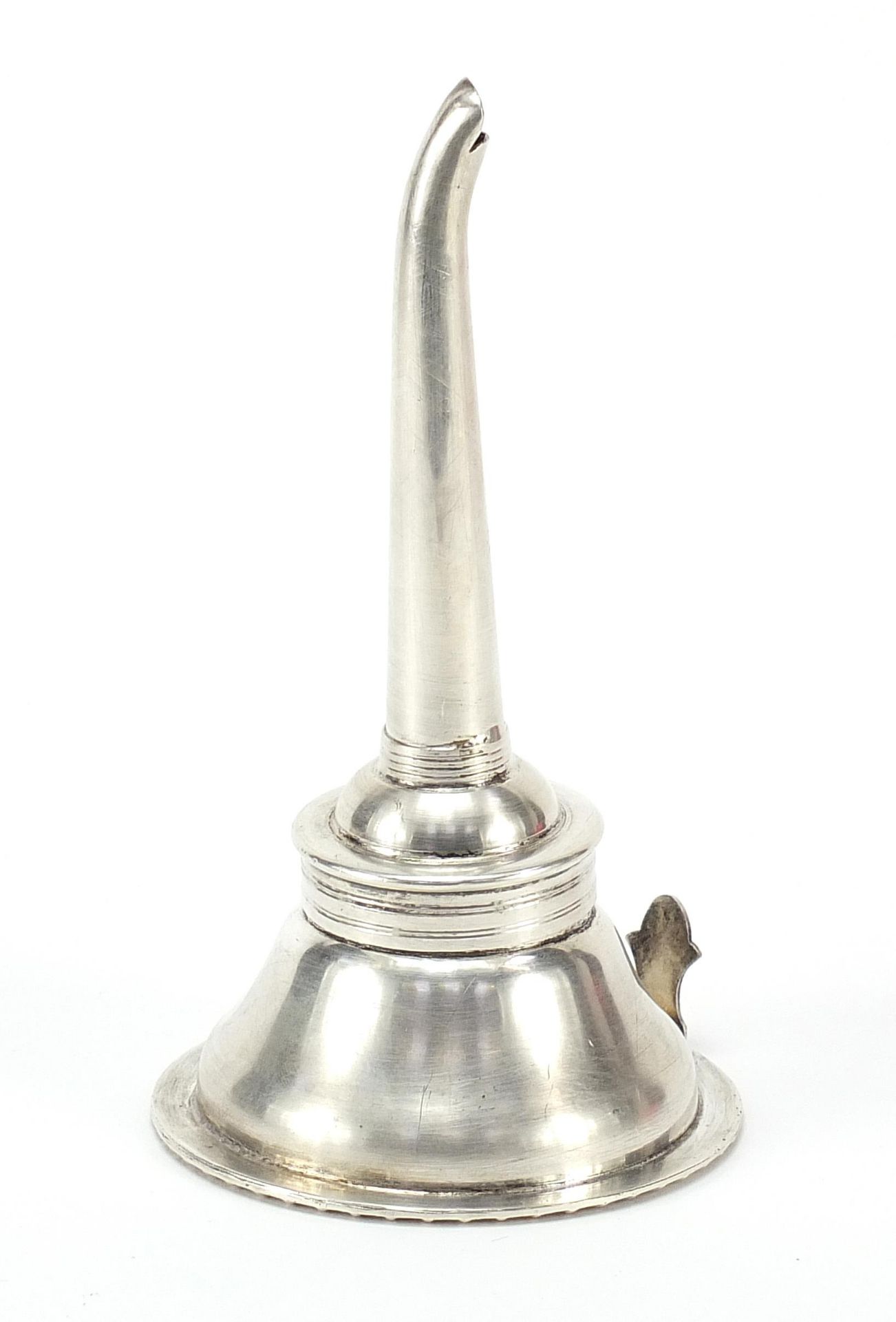 Georgian design unmarked silver wine funnel, 15cm in length, 107.0g