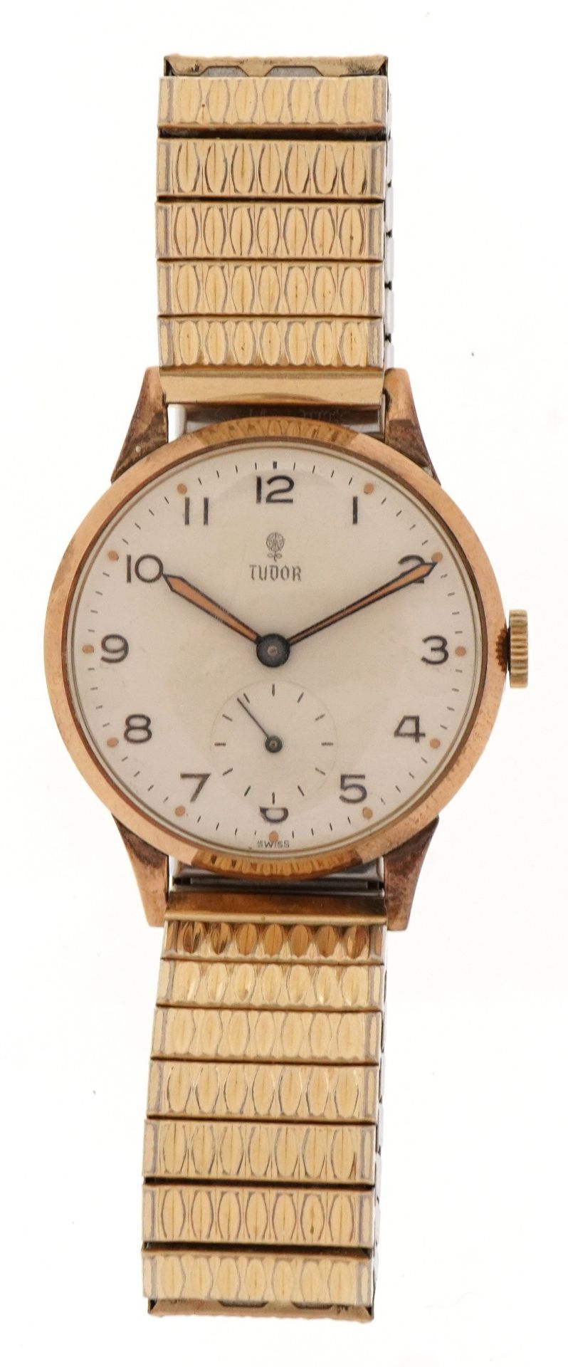 Tudor, gentlemen's 9ct gold Tudor wristwatch with subsidiary dial with Tudor by Rolex box, the - Image 2 of 7