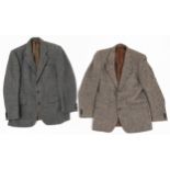 Two Harris tweed gentlemen's pure Scottish wool jackets, 80cm in length