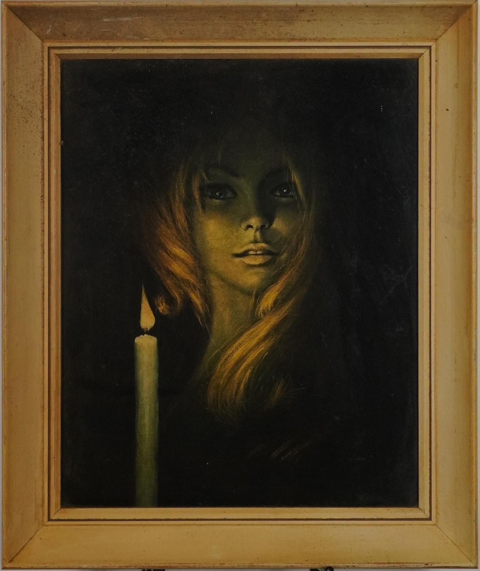 After Stephen Pearson - Girl by candlelight, 1960s print in colour, mounted and framed, 48cm x - Image 4 of 10