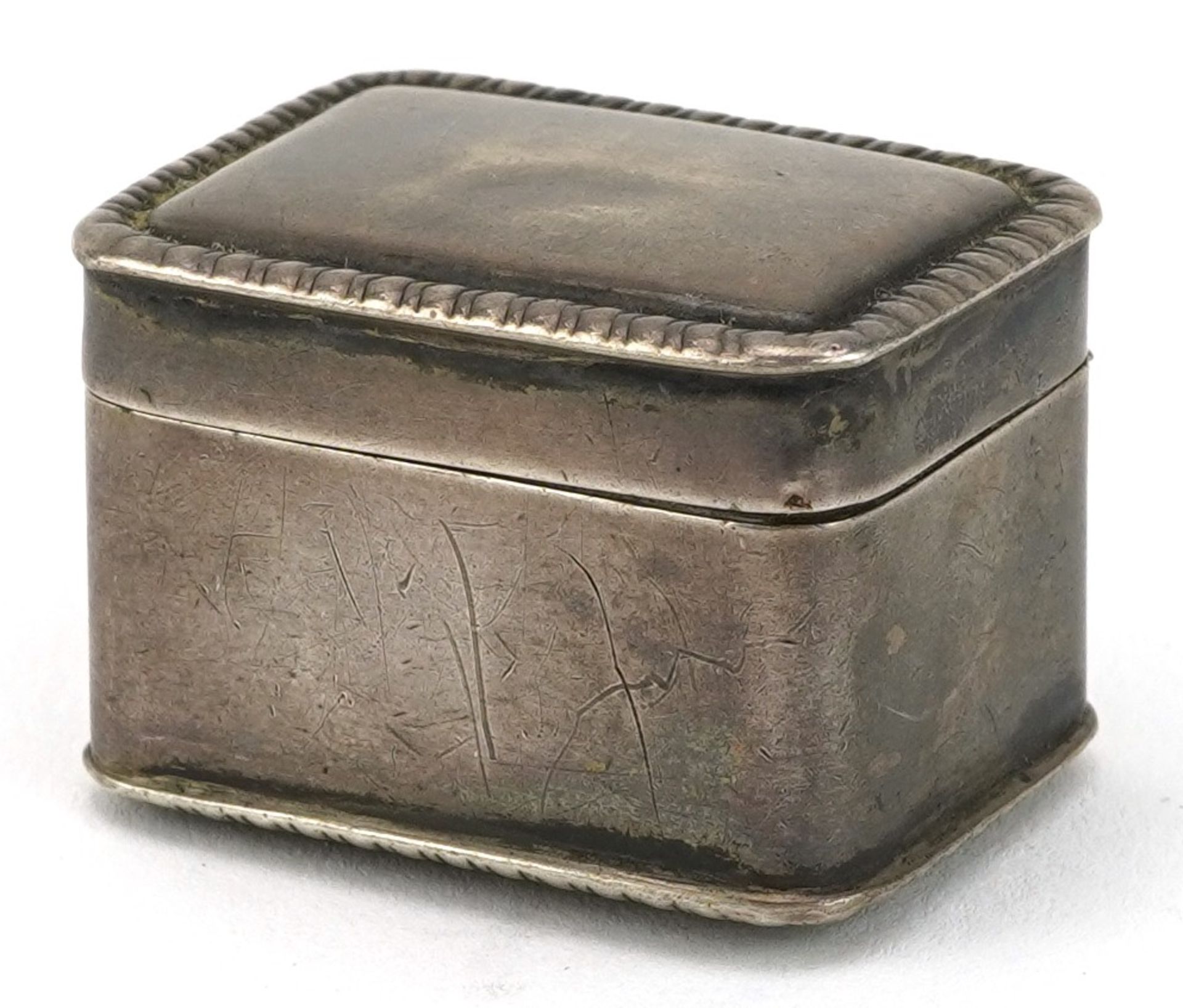 Matthew Linwood, George III silver nutmeg grater, indistinct Birmingham hallmarks, possibly 1809,