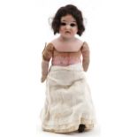 Armand Marseille, antique German bisque headed doll with open close eyes impressed 3200 AM8/0 DEP to