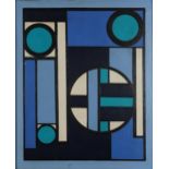 After Theo van Doesburg - Abstract composition, geometric shapes, Dutch school oil on canvas,