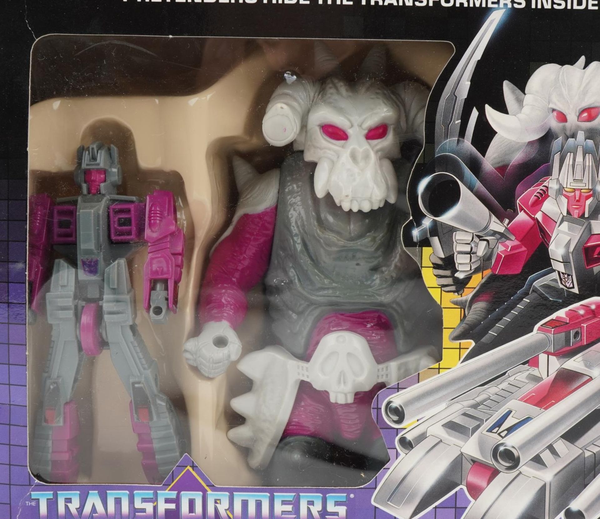 1987 The Transformers Pretenders Decepticon Skullgrin figure set with box by Hasbro - Image 2 of 3