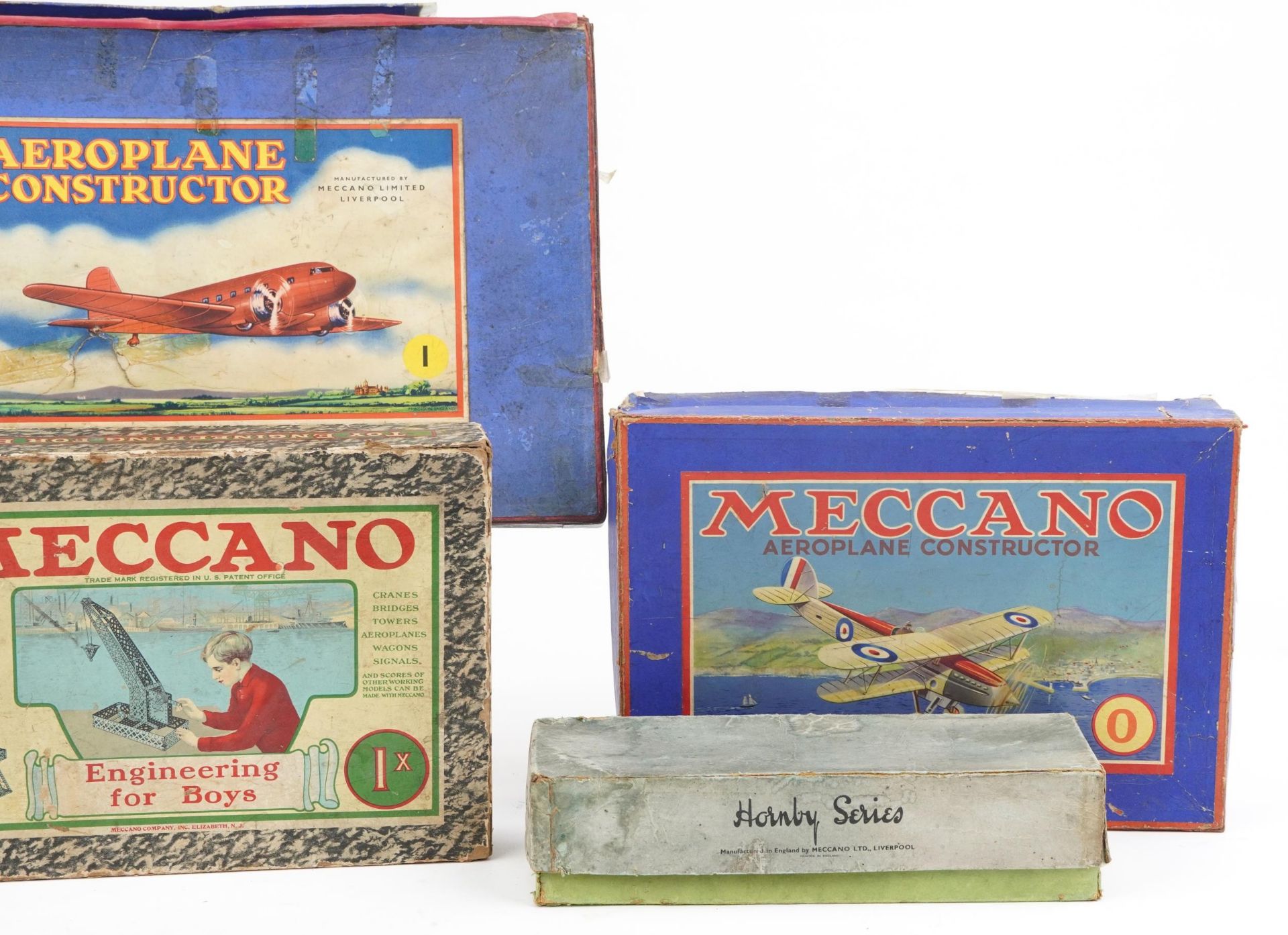 Collection of vintage Meccano and Hornby O gauge model railway boxes including Meccano 0, 1, 1X - Image 3 of 3