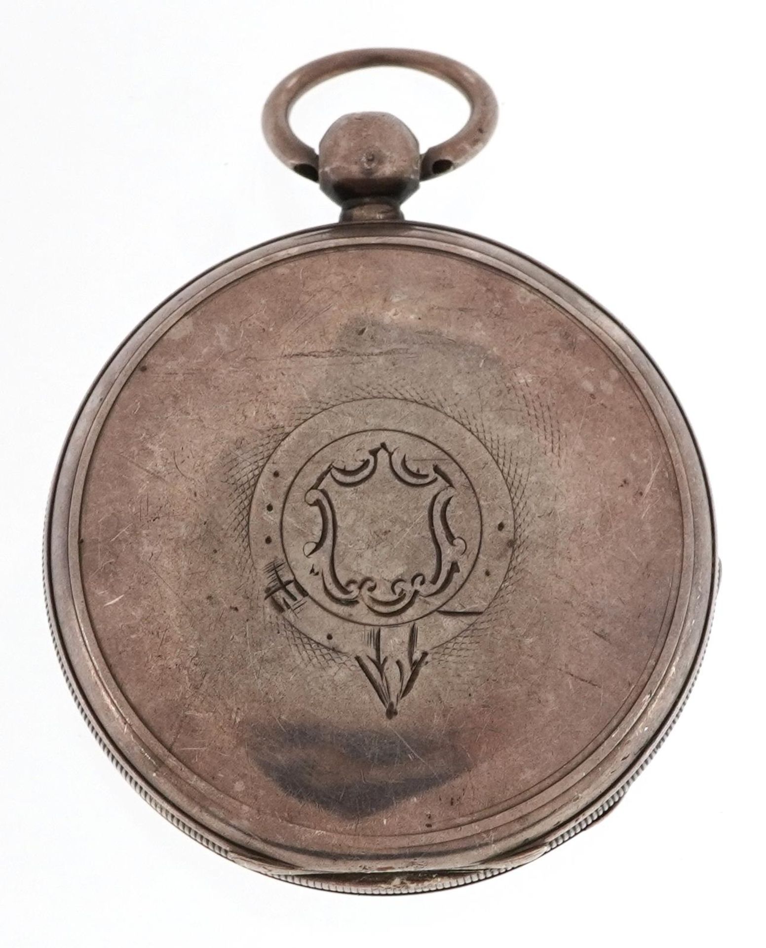 Waltham Watch Company, Victorian gentlemen's silver open face pocket watch with enamelled dial, - Image 2 of 4