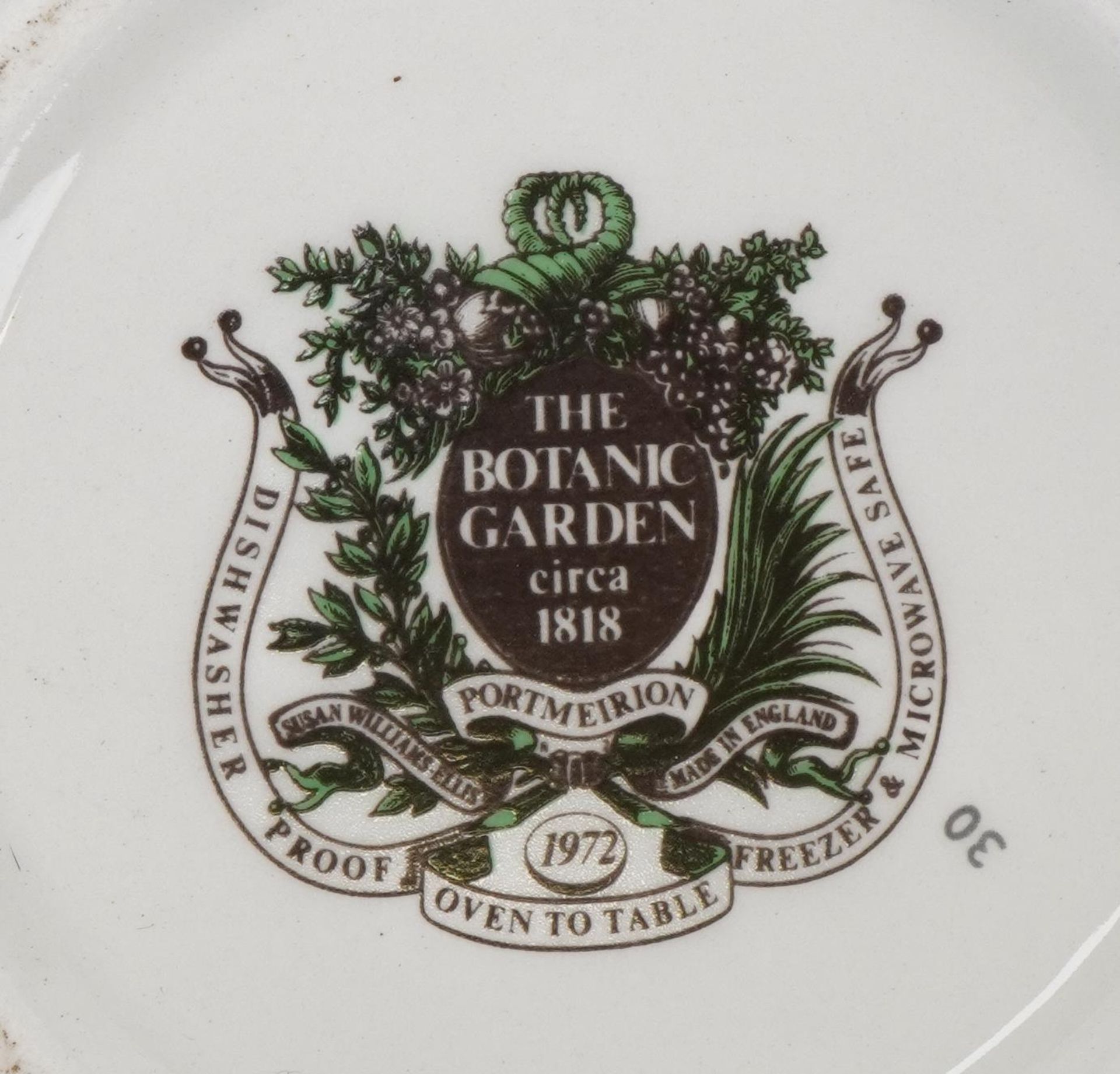 Large collection of Portmeirion Botanic Garden plates, cups with saucers and ramekins, the largest - Image 12 of 12