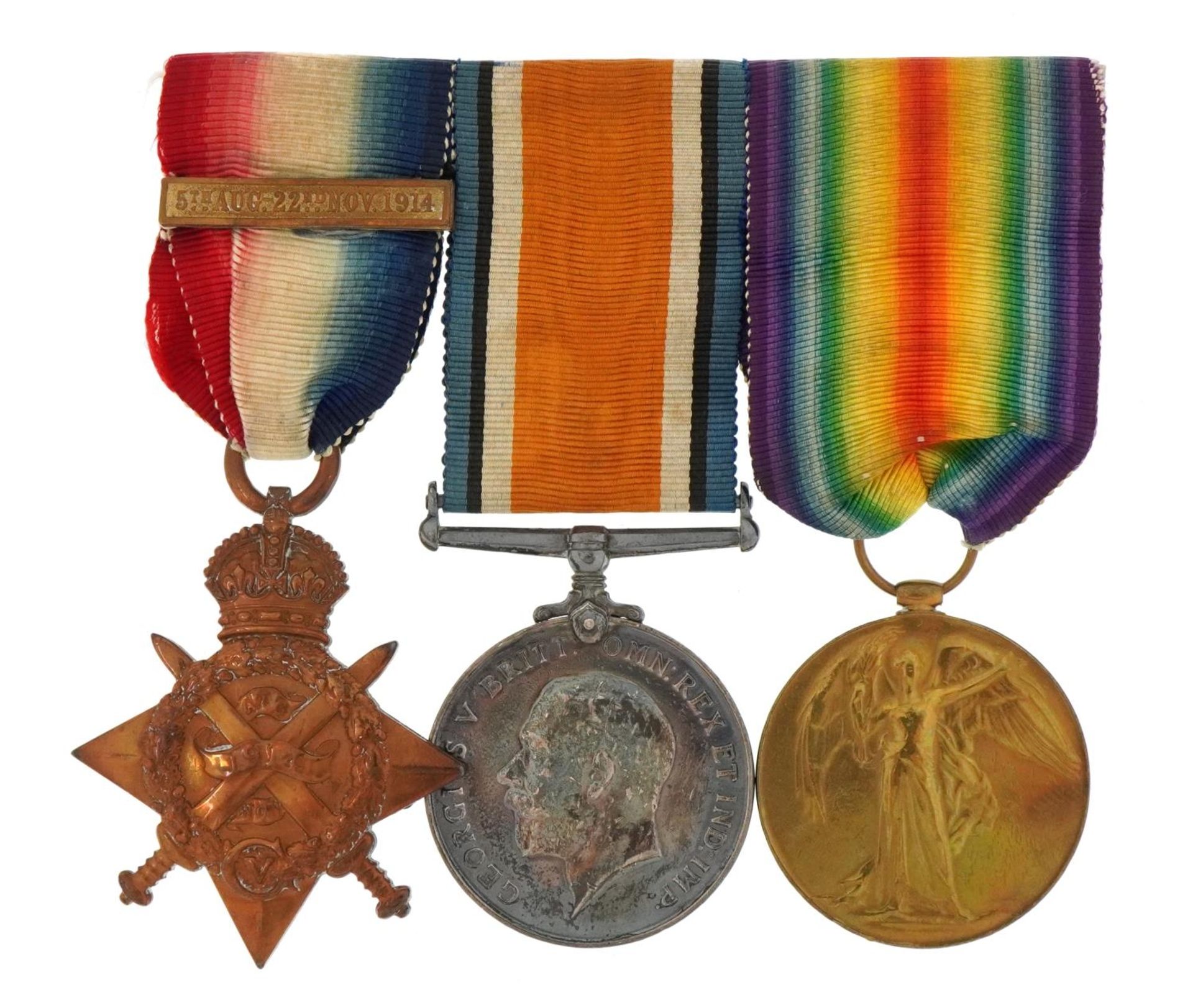 British military World War I trio with Mons star and 5th Aug-22nd Nov 1914 bar awarded to 784PTE.L. - Image 2 of 5