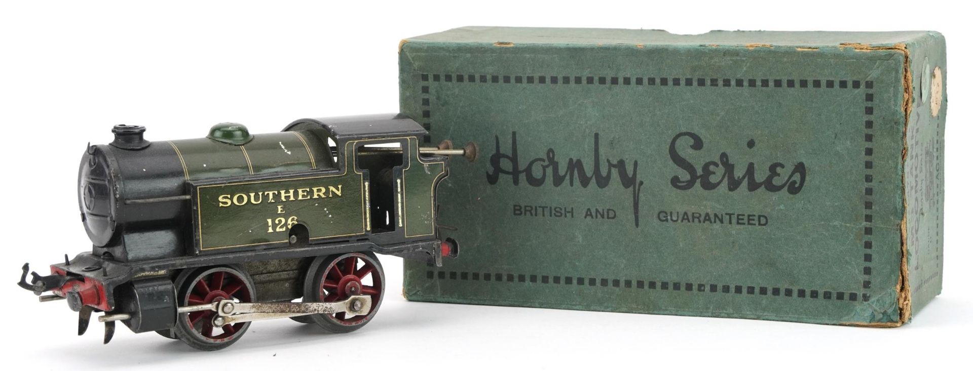 Hornby O gauge tinplate model railway M3 tank locomotive Southern 126 with box