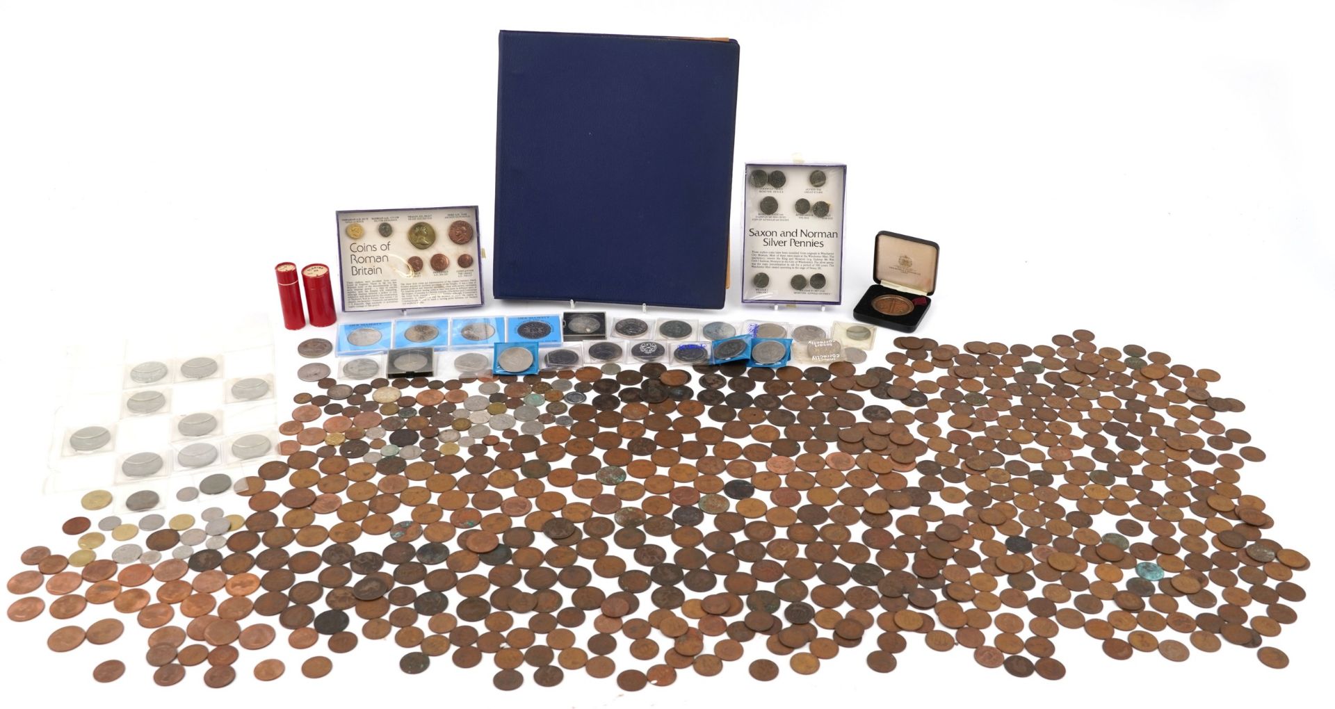 George III and later British and world coinage including tokens, pennies and shillings