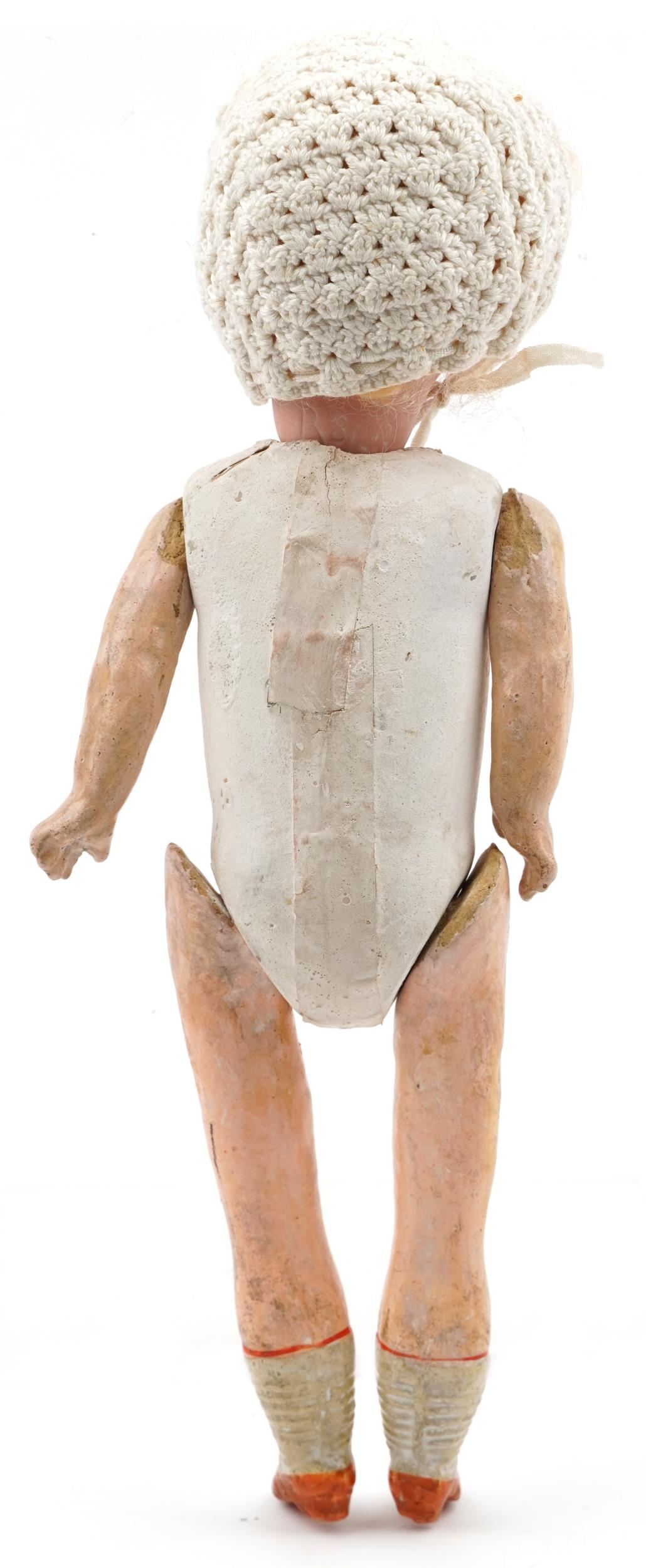 Antique German bisque headed doll with open close eyes and jointed limbs, impressed 21 R 8/0 2 to - Image 2 of 3