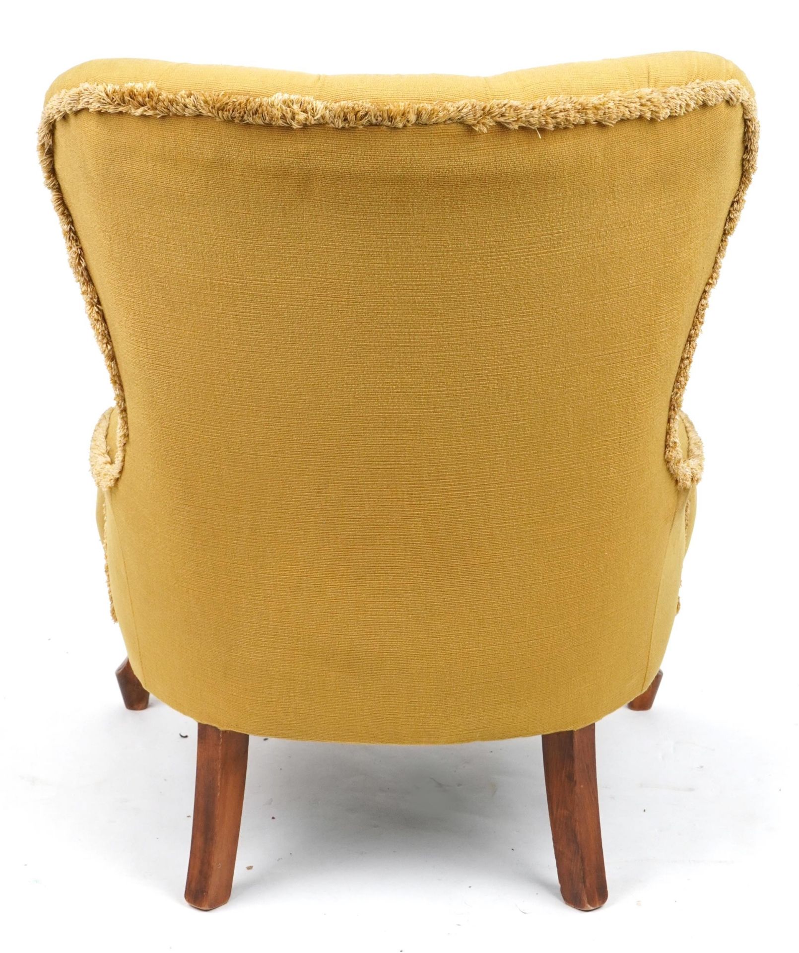 Mahogany framed button back bedroom chair, 86cm high - Bild 3 aus 4