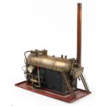 Large scratch built traction boiler with funnel, 52cm in length