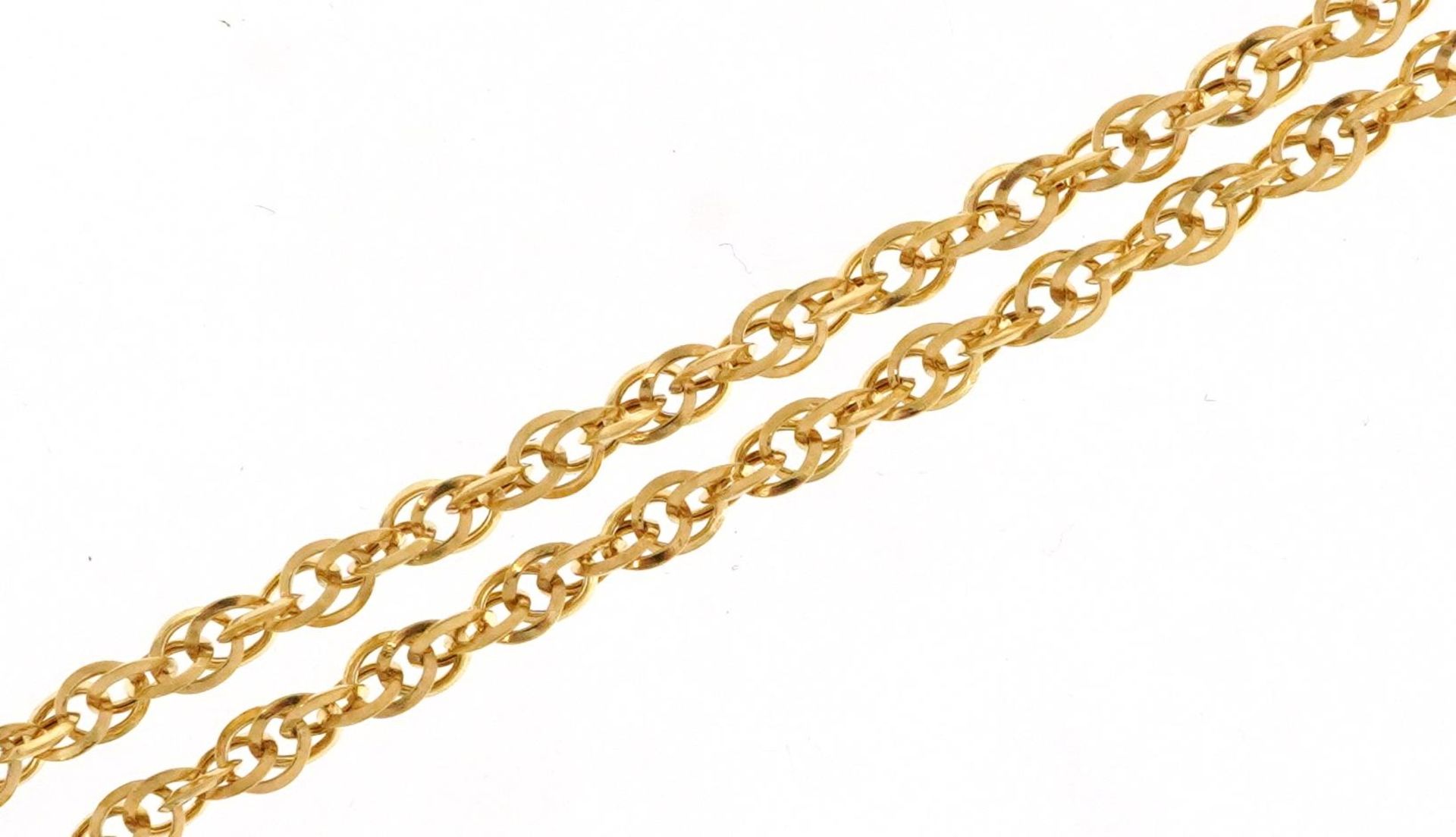 9ct gold necklace, 45cm in length, 1.8g