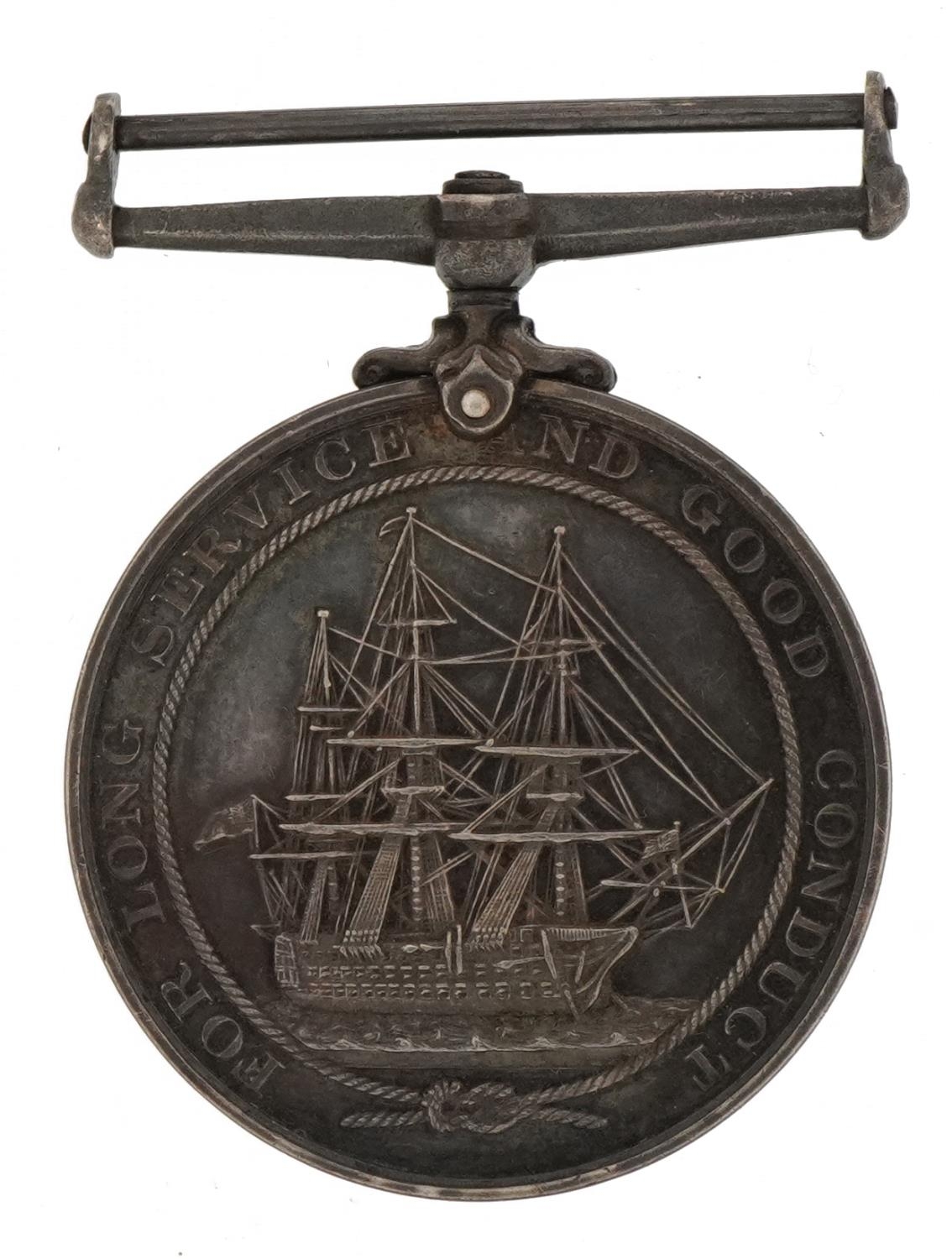 British military Edward VII naval Long Service and Good Conduct medal awarded to Edward Glanville, - Image 2 of 3