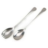 Russell's Ltd, pair of George V silver salad servers, 23cm in length, 106.2g