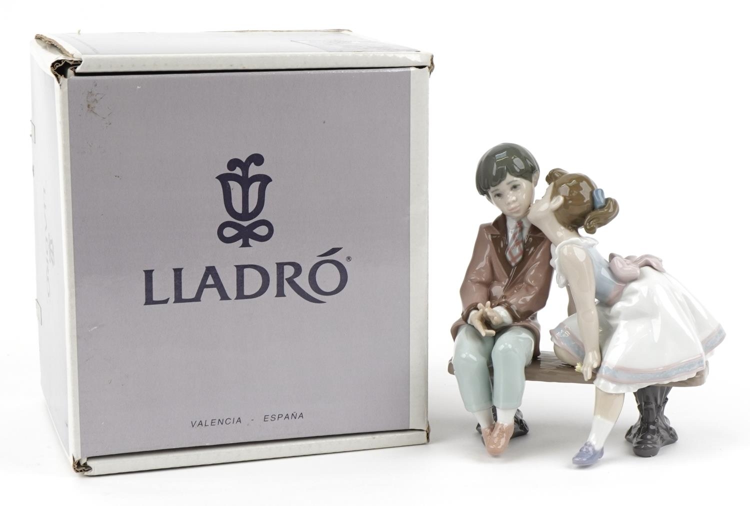 Lladro porcelain figure group, Ten and Growing with box, number 07635, 17cm high