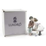 Lladro porcelain figure group, Ten and Growing with box, number 07635, 17cm high