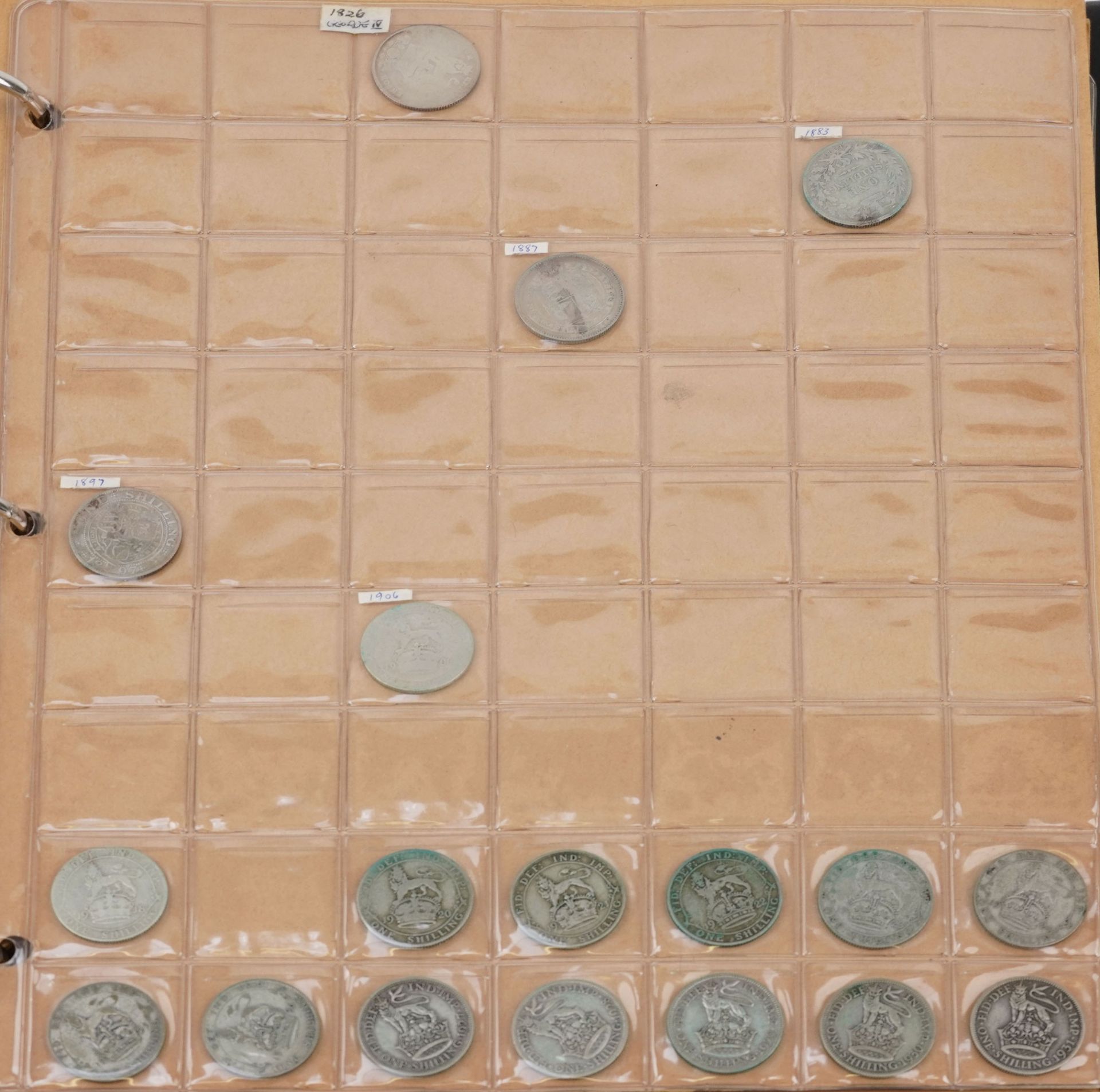 Victorian and later British coinage, some silver, arranged in an album including thrupenny bits, - Image 3 of 7