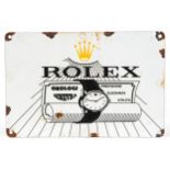 Rolex enamel advertising sign, 30cm x 20cm