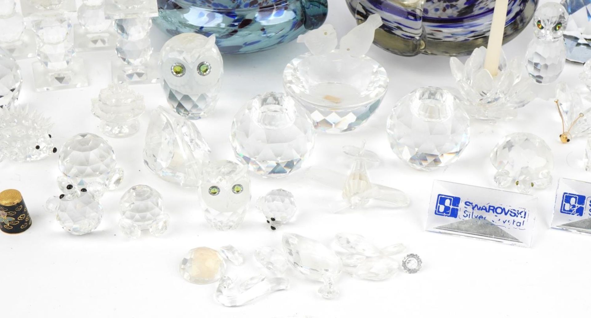 Glassware including Swarovski crystal animals, candlesticks and two Murano style ducks, the - Image 4 of 4