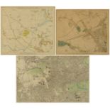 Three 19th century and later maps of London including Stanford's Library Map of London and it's