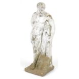 Large garden stoneware figure of Hercules, 59cm high