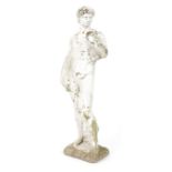 Large garden stoneware figure after Michelangelo's David