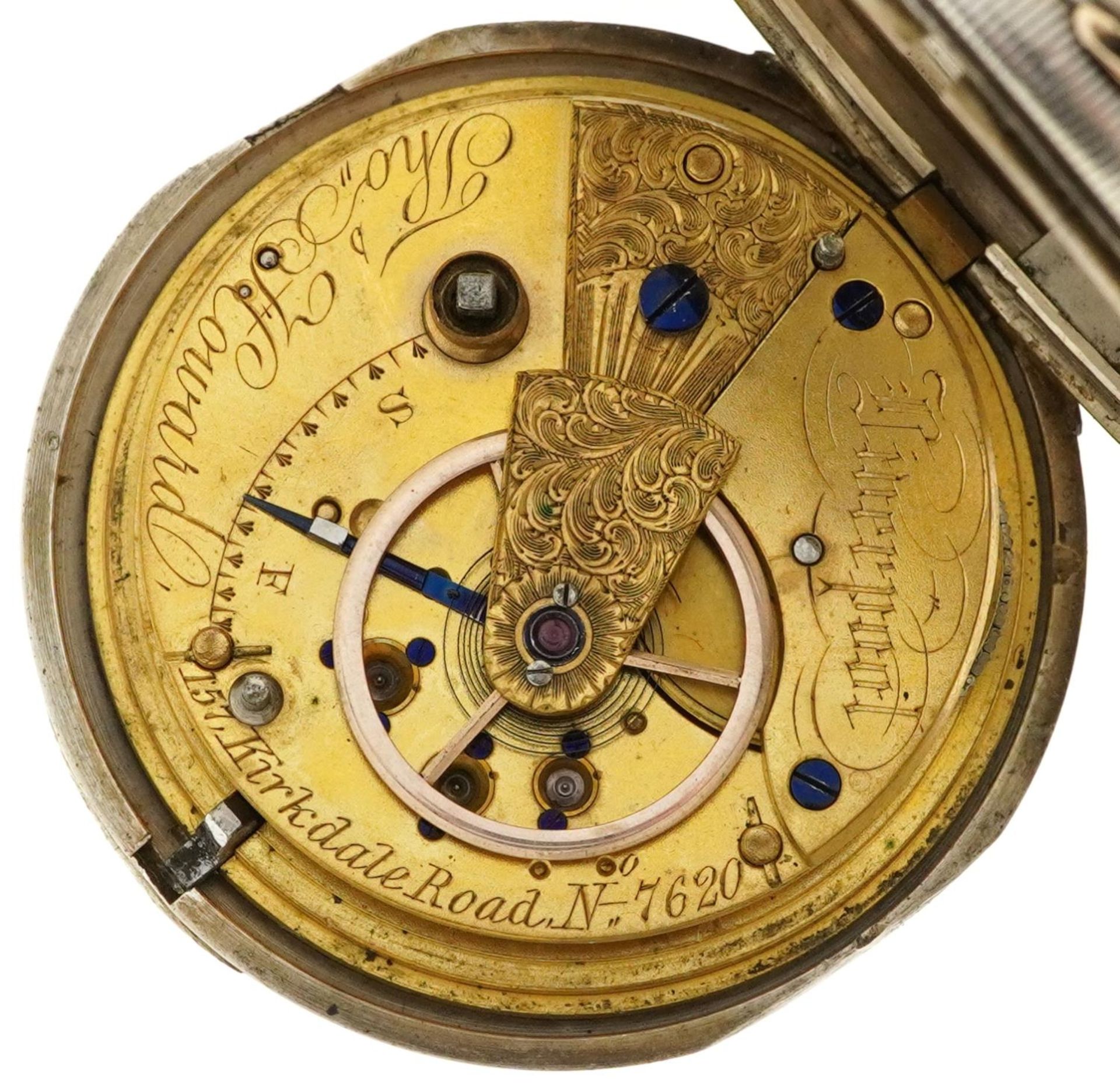 Thomas Howard, gentlemen's Victorian silver full hunter pocket watch with enamelled dial, the - Bild 4 aus 6