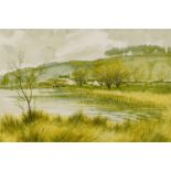 Jeremy King - Esthwaite Water, Cumbria, pencil signed lithograph in colour, limited edition 175/