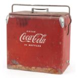 Advertising Coca Cola ice cooler, 48cm H x 43cm W x 31cm D